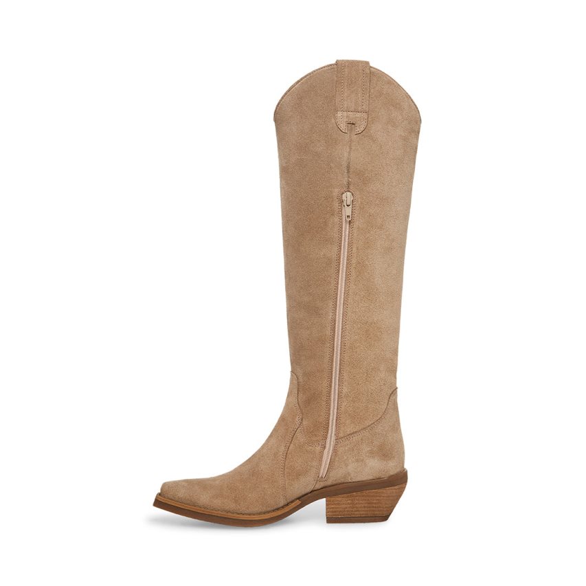 Botas Hasta La Rodilla Steve Madden Heard Gamuza Mujer Marrones | ES ND2SE8